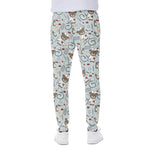 Teddy Bear Doctor Pattern Print Scuba Joggers