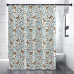 Teddy Bear Doctor Pattern Print Shower Curtain