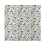 Teddy Bear Doctor Pattern Print Silk Bandana