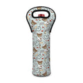 Teddy Bear Doctor Pattern Print Single Neoprene Wine Tote
