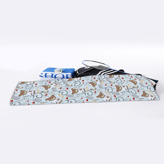 Teddy Bear Doctor Pattern Print Sports Towel