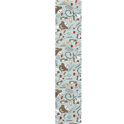 Teddy Bear Doctor Pattern Print Table Runner