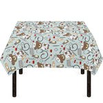 Teddy Bear Doctor Pattern Print Tablecloth
