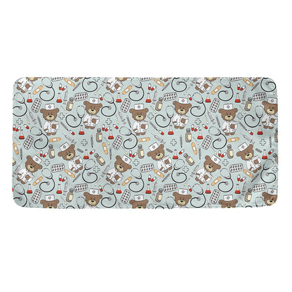 Teddy Bear Doctor Pattern Print Towel