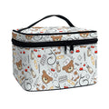 Teddy Bear Doctor Pattern Print Travel Makeup Bag
