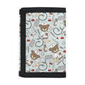 Teddy Bear Doctor Pattern Print Trifold Wallet