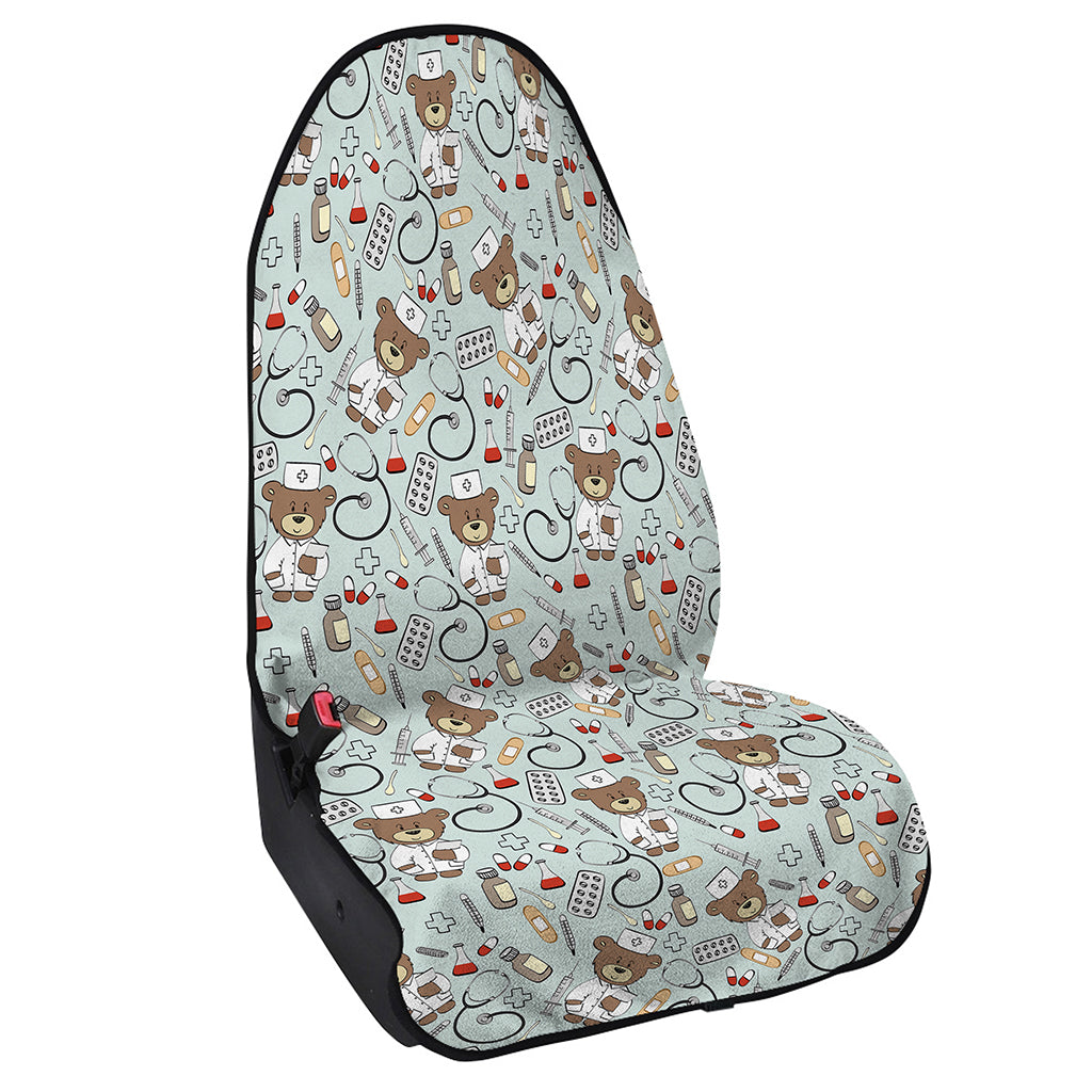 Teddy Bear Doctor Pattern Print Waterproof Car Seat Cover