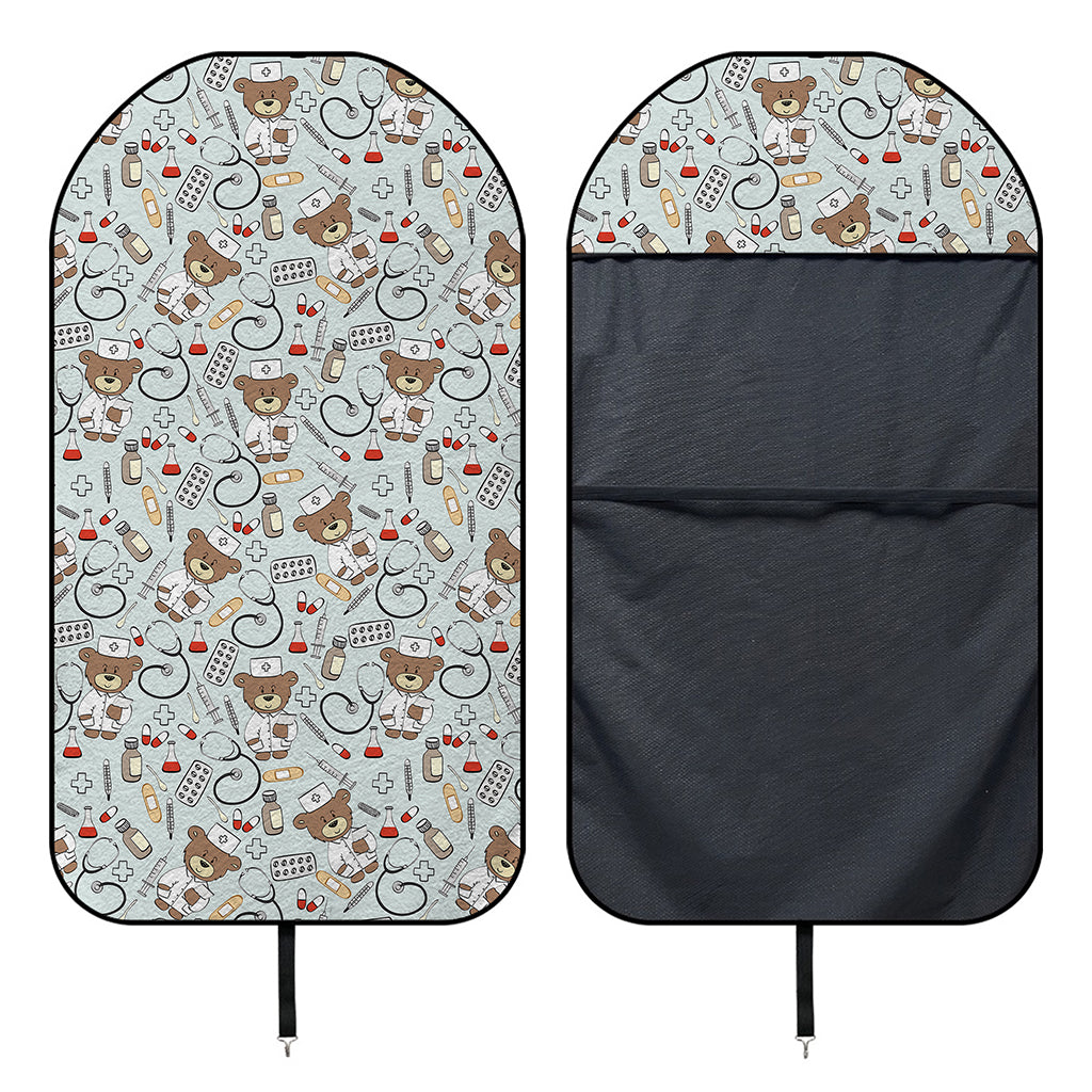 Teddy Bear Doctor Pattern Print Waterproof Car Seat Cover