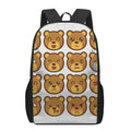 Teddy Bear Emoji Print 17 Inch Backpack