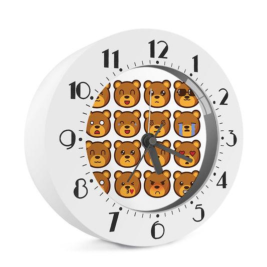 Teddy Bear Emoji Print Alarm Clock