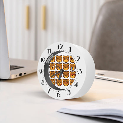 Teddy Bear Emoji Print Alarm Clock