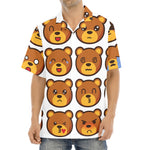 Teddy Bear Emoji Print Aloha Shirt