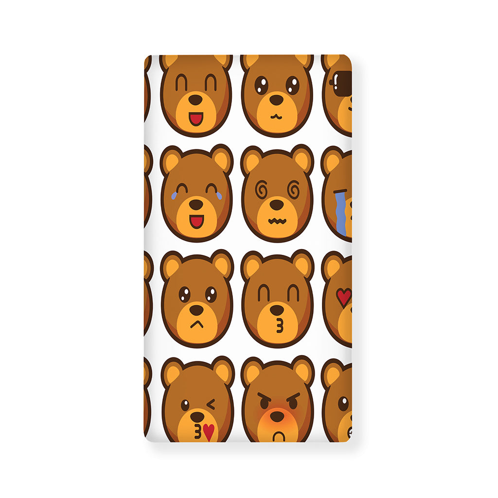 Teddy Bear Emoji Print Baby Crib Sheet
