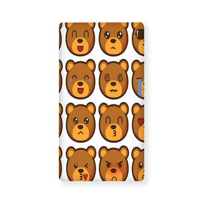 Teddy Bear Emoji Print Baby Crib Sheet