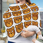 Teddy Bear Emoji Print Baby Seat Cover