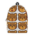 Teddy Bear Emoji Print School Backpack