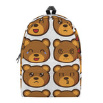 Teddy Bear Emoji Print Backpack