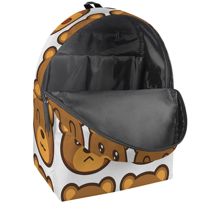 Teddy Bear Emoji Print Backpack