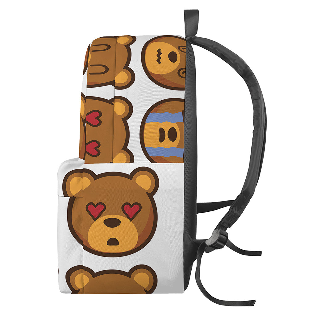 Teddy Bear Emoji Print Backpack