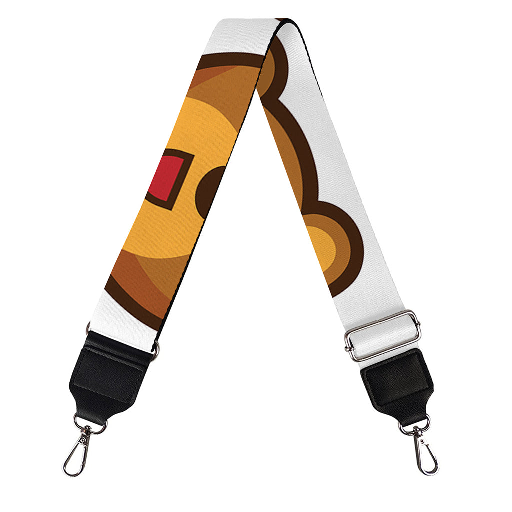 Teddy Bear Emoji Print Bag Strap