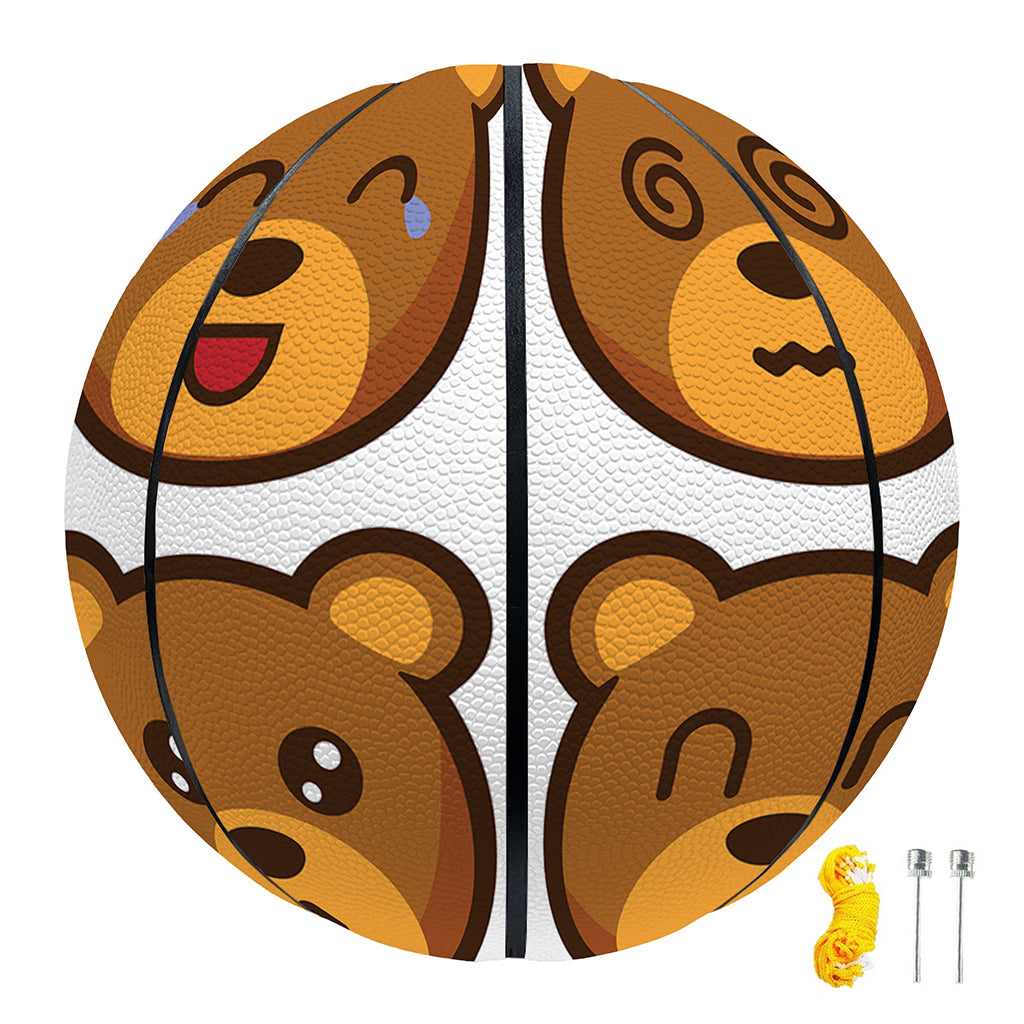 Teddy Bear Emoji Print Basketball
