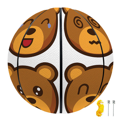 Teddy Bear Emoji Print Basketball