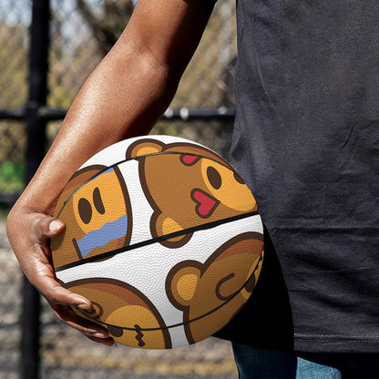 Teddy Bear Emoji Print Basketball