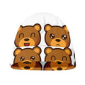 Teddy Bear Emoji Print Beanie