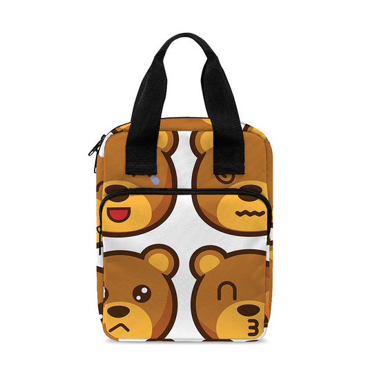 Teddy Bear Emoji Print Bible Tote Bag