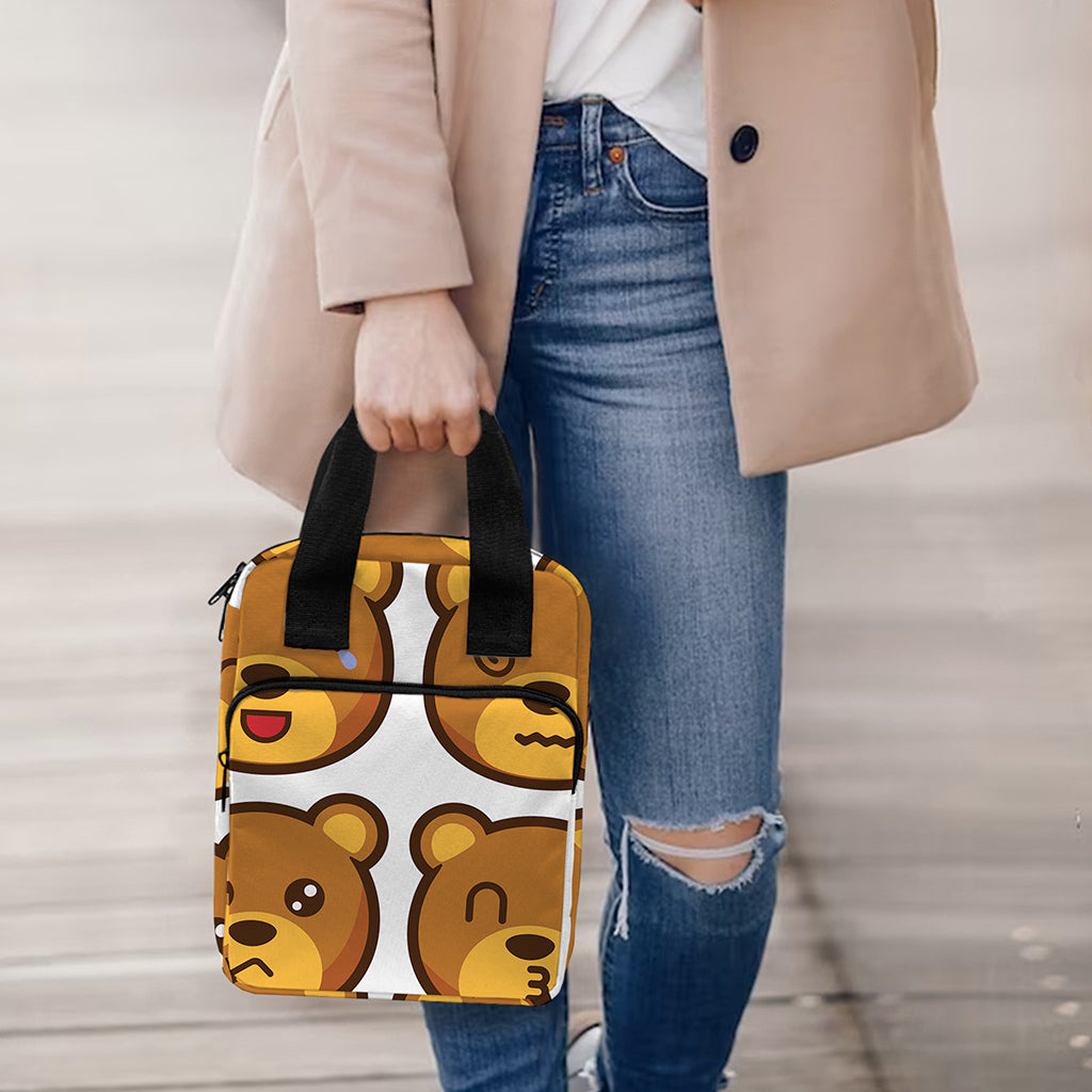 Teddy Bear Emoji Print Bible Tote Bag