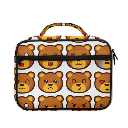 Teddy Bear Emoji Print Briefcase Bible Bag