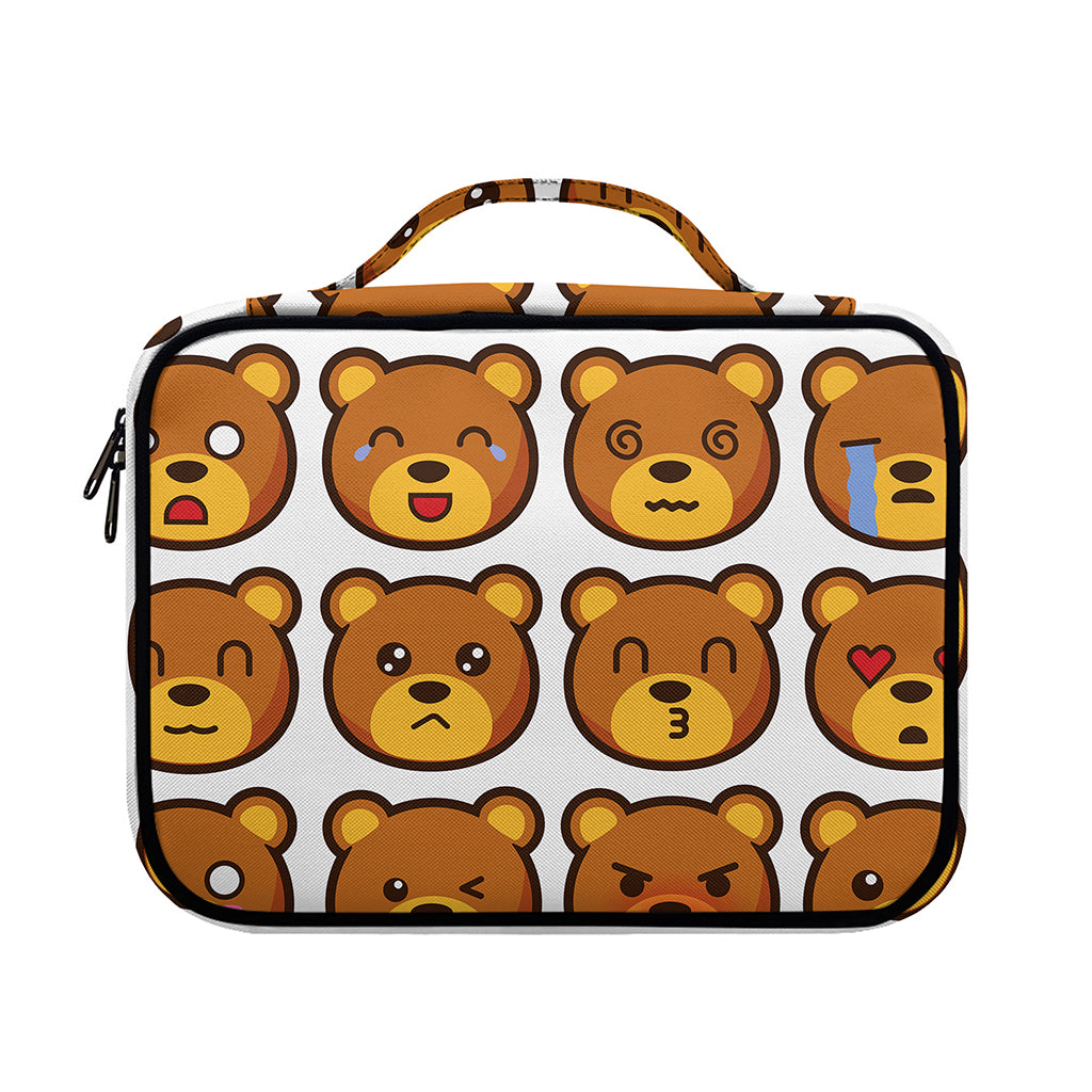 Teddy Bear Emoji Print Briefcase Bible Bag