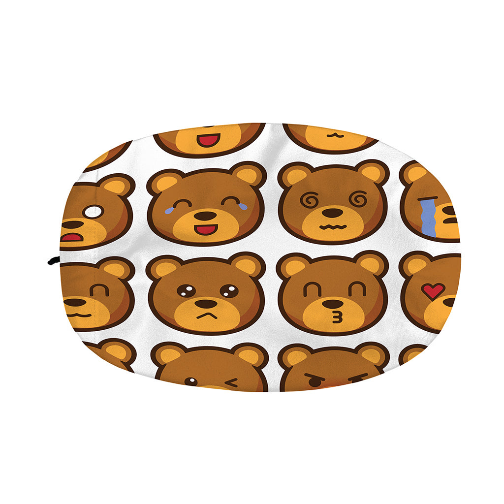 Teddy Bear Emoji Print Car Side Mirror Covers