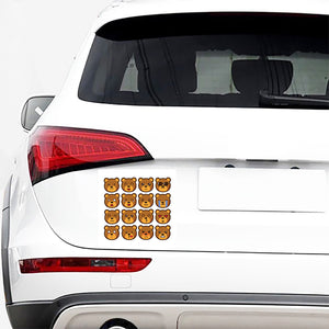 Teddy Bear Emoji Print Car Sticker