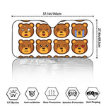 Teddy Bear Emoji Print Car Windshield Sun Shade