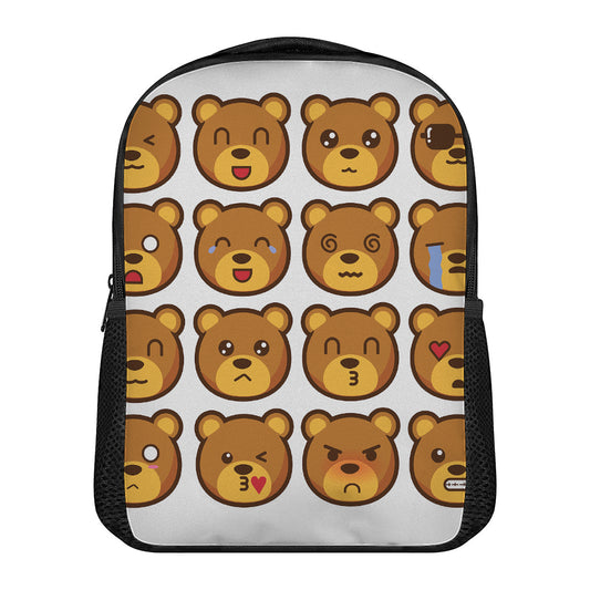 Teddy Bear Emoji Print Casual Backpack