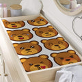Teddy Bear Emoji Print Changing Pad Cover