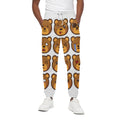 Teddy Bear Emoji Print Cotton Sweatpants