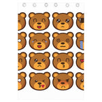Teddy Bear Emoji Print Curtain