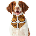 Teddy Bear Emoji Print Dog Bandana