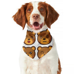 Teddy Bear Emoji Print Dog Bandana