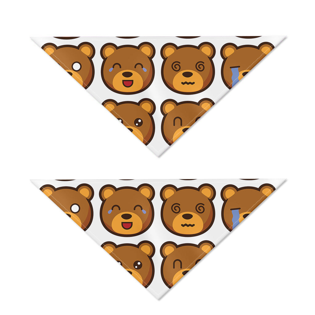 Teddy Bear Emoji Print Dog Bandana