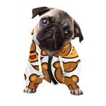Teddy Bear Emoji Print Dog Zip Up Hoodie