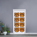 Teddy Bear Emoji Print Door Sticker