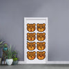 Teddy Bear Emoji Print Door Sticker