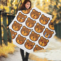 Teddy Bear Emoji Print Foldable Umbrella