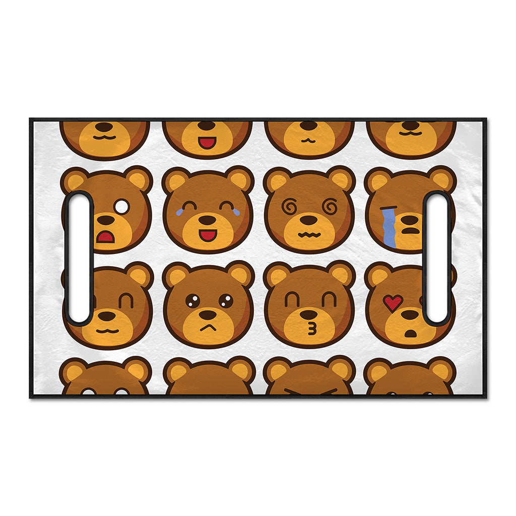 Teddy Bear Emoji Print Golf Cart Seat Cover