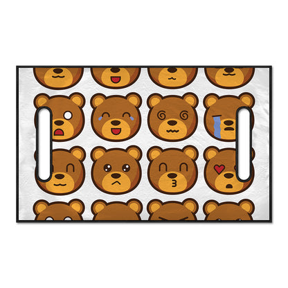 Teddy Bear Emoji Print Golf Cart Seat Cover