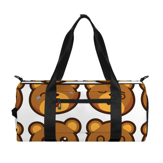Teddy Bear Emoji Print Gym Bag