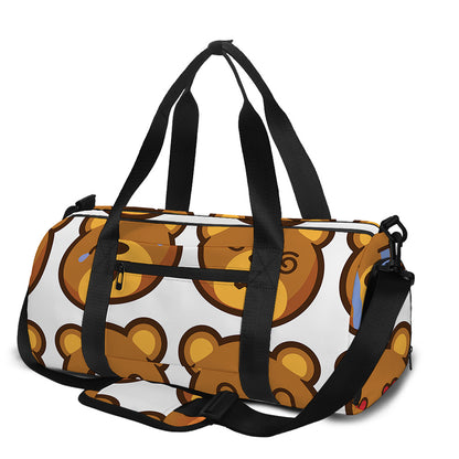 Teddy Bear Emoji Print Gym Bag